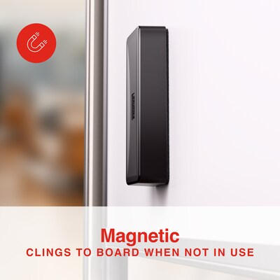 Staples Magnetic Whiteboard Eraser, Black, 12/Pack (ST63633)