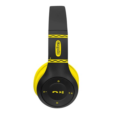 Crayola Boost Active Wireless Over-Ear Headphones, Bluetooth, Black/Yellow (CHPBT348)