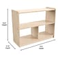 Flash Furniture Bright Beginnings 3-Section Modular Storage Unit, 24.5"H x 31.5"W x 11.75"D, Brown (MK-KE23933-GG)