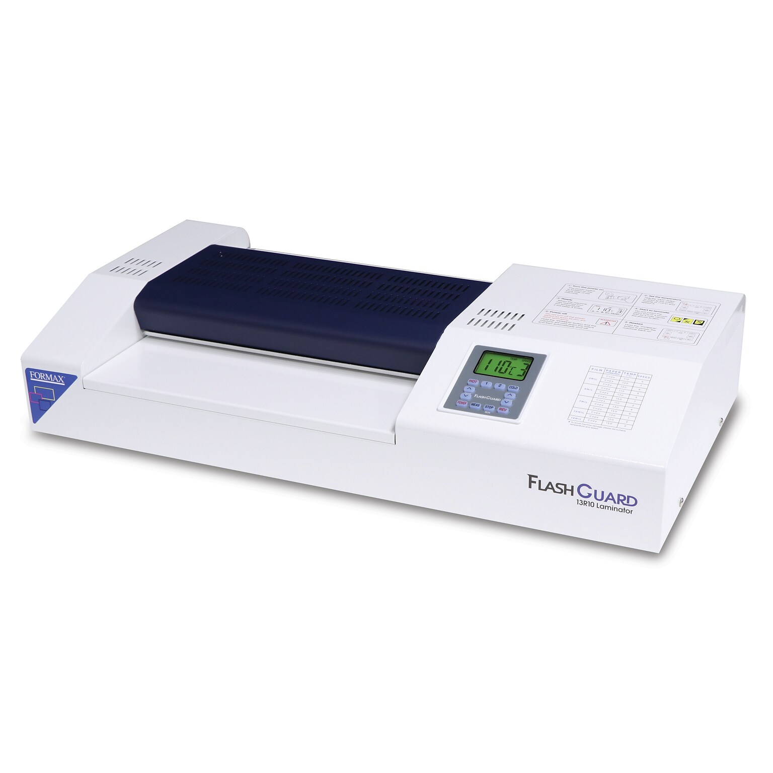 Formax FlashGuard 13R10 Thermal & Cold Laminator, 13 Width, White (FlashGuard 13R10)