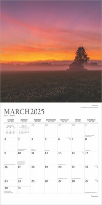 2025 Plato Sunsets 12" x 12" Monthly  Wall Calendar (9781975478865)