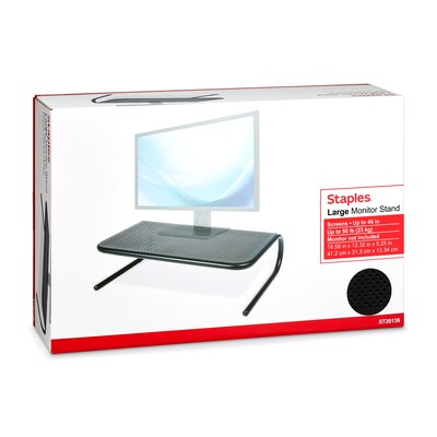 Staples TECH Monitor Stand, Up to 46" Monitor, Black (20136/23961)