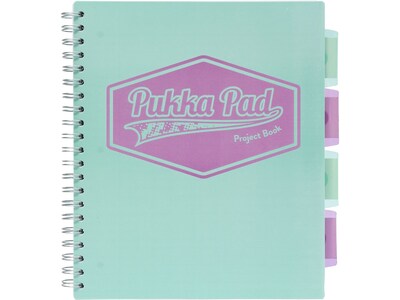 Pukka Pad Pastels 5-Subject Notebooks, 8.5" x 11", Ruled, 100 Sheets, Assorted Colors, 3/Pack (8867-PST)