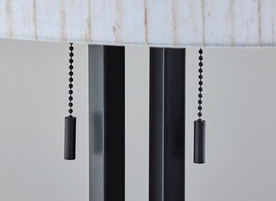 Adesso Foster 28H Incandescent Table Lamp, Black/Off-White (4359-01)