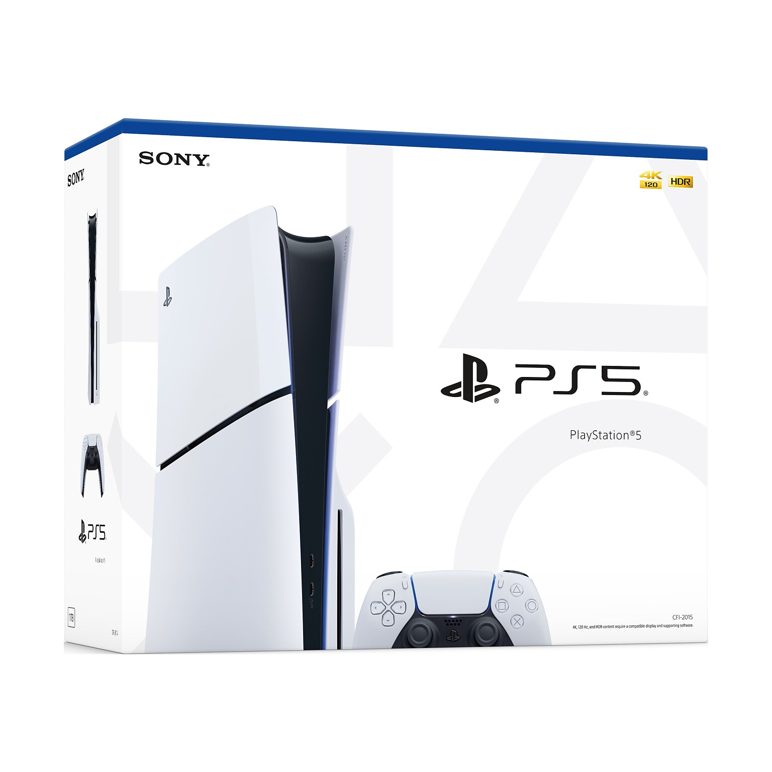 Sony PlayStation 5 Slim Console, 1TB SSD, White/Black (1000039671)