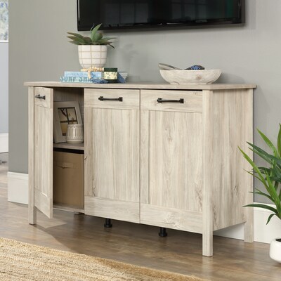 Sauder Select 30"H Storage Cabinet with 4 Shelves, Chalk Oak (433932)