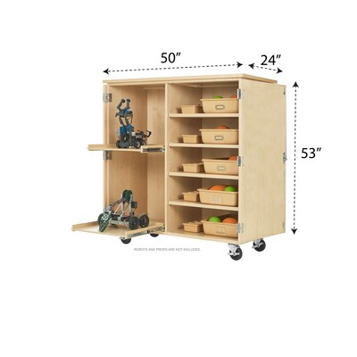 Diversified Woodcrafts Robotics Storage Cabinet, 50 x 24, Light Hardwood (XP-5024M)