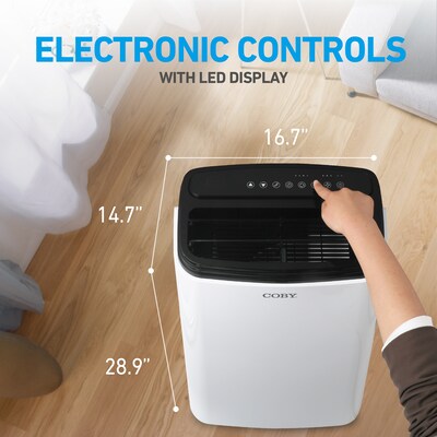 Coby 115-Volt 12,000 BTU (8,1500 BTU DOE) Portable Air Conditioner, with Remote, White (CBPAC815)