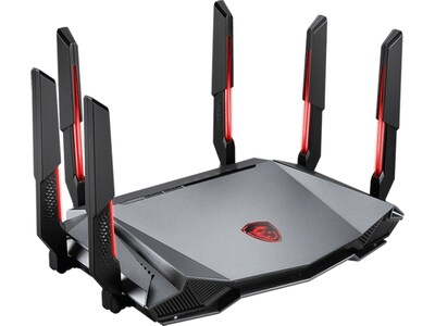 MSI RadiX AXE6600 AX6600 Tri Band MU-MIMO WiFi 6E Gaming Router, Black/Red (RADIXAXE6600)