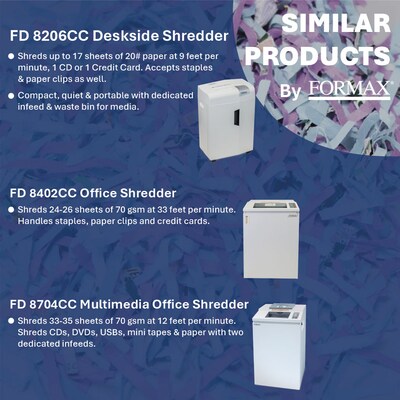 Formax OnSite 8304CC 7-Sheet Cross-Cut Deskside Shredder (FD 8304CC)