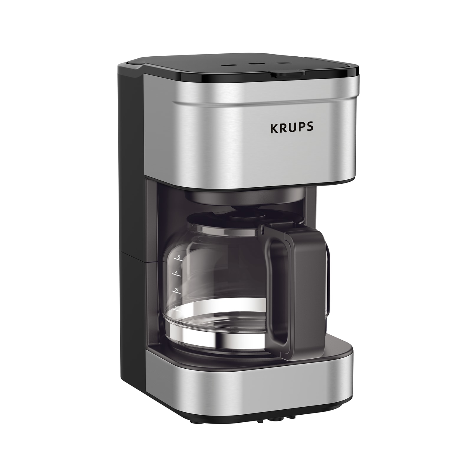 Krups Simply Brew 5-Cups Automatic Drip Coffee Maker, Stainless Steel (KM202855)