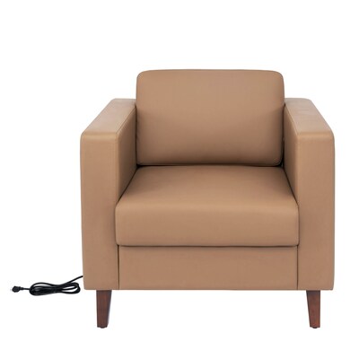 Flash Furniture Hercules Artemis LeatherSoft Reception Chair, Cognac (ZB89211SCOGNAC)