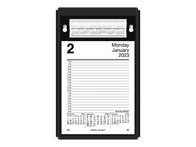 2024 AT-A-GLANCE Style 8" x 5" Daily Desk Pad Calendar Refill, White/Black (E458-50-24)