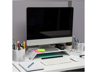 Mind Reader Contemporary Monitor Stand and Laptop Riser, White (MARMON-WHT)