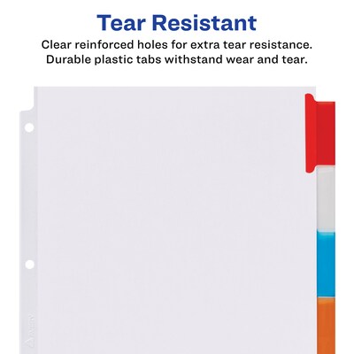 Avery Big Tab Insertable Paper Dividers, 8 Tabs, White (11222)