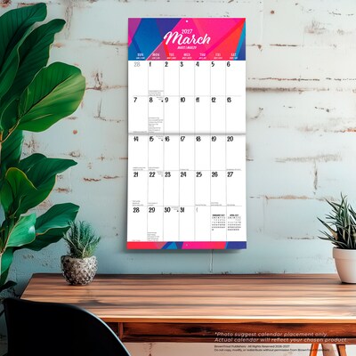 2027 BrownTrout Big & Bright Large Print 12" x 12" Monthly Wall Calendar (9798330712748)