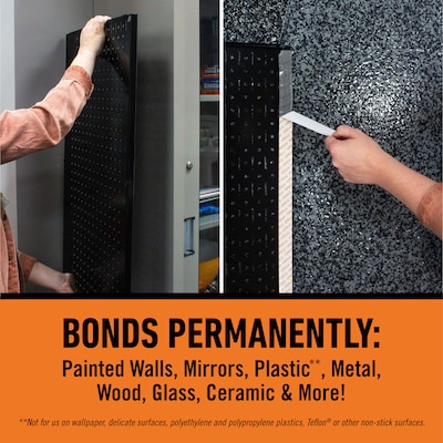 Gorilla Max Strength Indoor Double-Sided Mounting Tape, 1" x 1.67 yds., Black (112962)