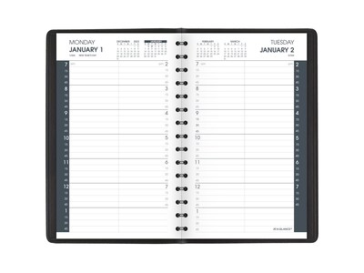 2024 AT-A-GLANCE 5" x 8" Daily Appointment Book, Black (70-800-05-24)