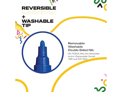 uni-ball Posca PC-5M Paint Markers, Bullet Tip, Assorted Colors, 4/Pack (PC5M4C)