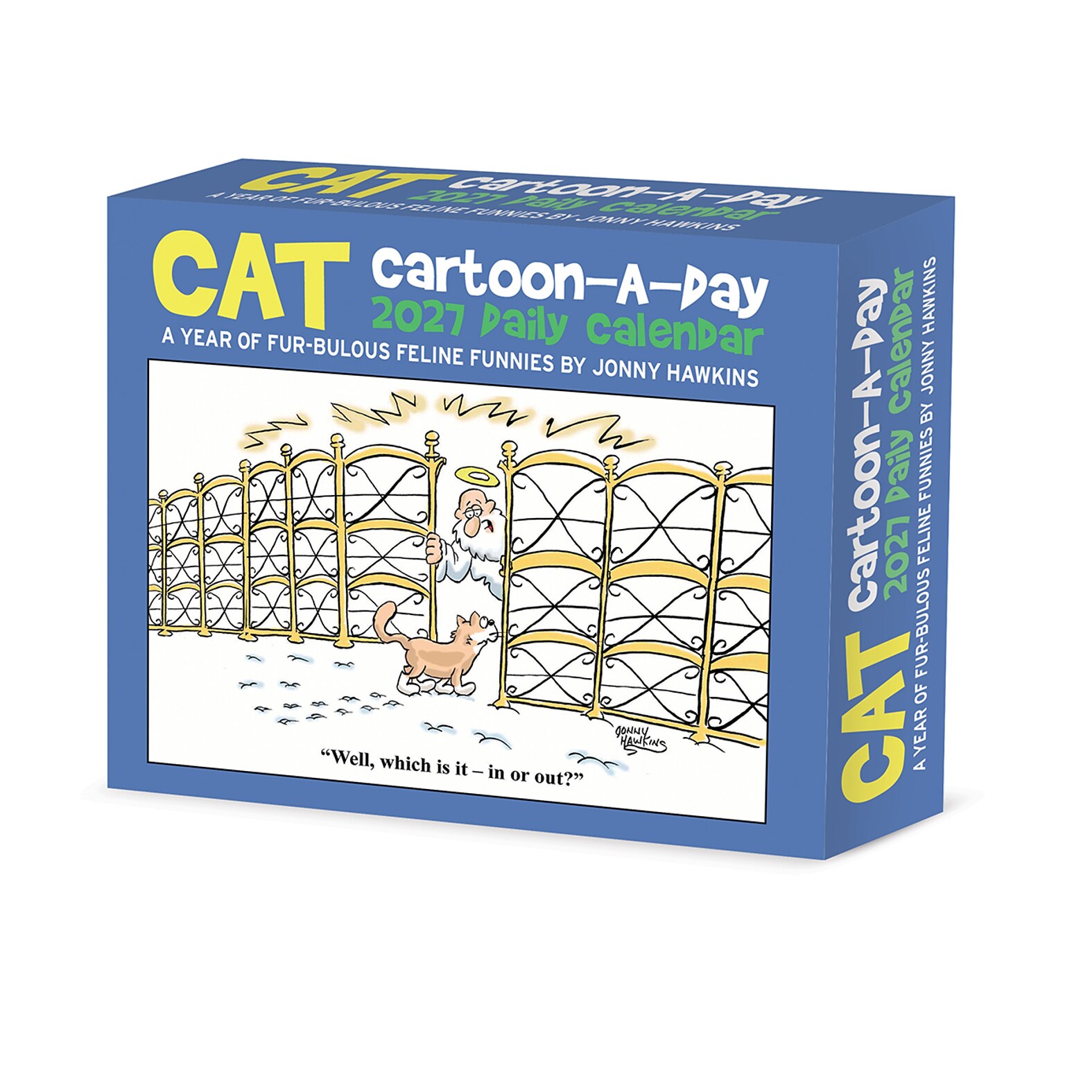 2027 Willow Creek Cat Cartoon-A-Day 6.2 x 5.4 Daily Day-to-Day Calendar, Assorted Colors (63323)