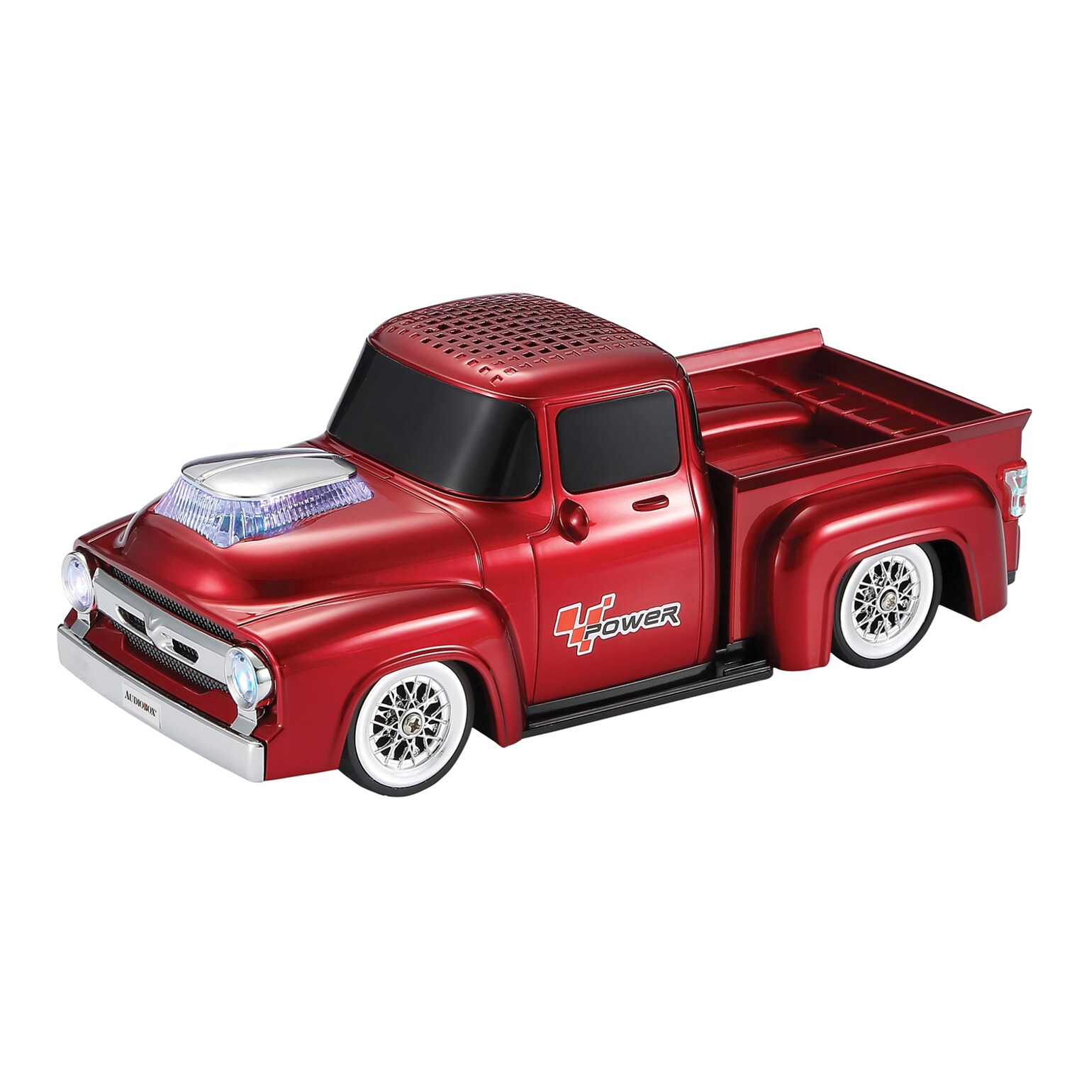 Audiobox SoundRides Retro Ride Wireless Bluetooth Low-Rider Truck Speaker with WaveSync & Lights, Red (TRK-5600BTRED)