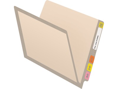 Medical Arts Press Reinforced End Tab File Folder, Straight-Cut, Letter Size, Manila/Gray, 50/Box (S-09473-GRY)