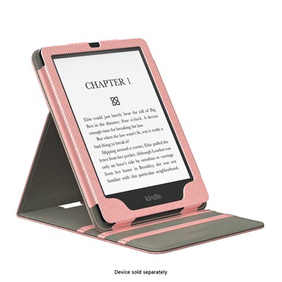 SaharaCase Indy Series TPU 7" Vertical Folio Case for Amazon Kindle Paperwhite & Colorsoft, Pink (TB00436)