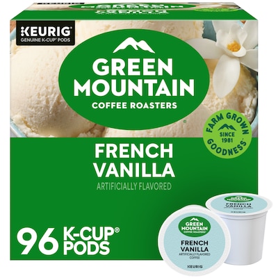 Green Mountain French Vanilla Coffee Keurig® K-Cup® Pods, Light Roast, 96/Carton (6732)