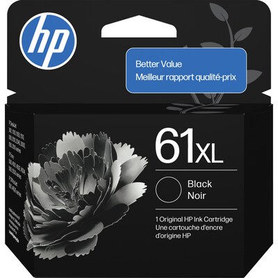 HP 61XL Black High-Yield Ink Cartridge, Prints Up to 360 pages (C0PA4AN)