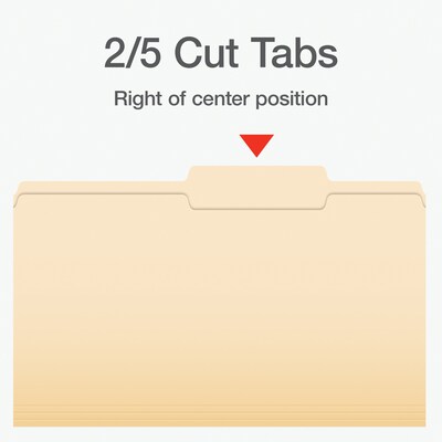 Pendaflex Heavy Duty File Folder, 1-Tab, Legal Size, Manila, 100/Box (1007056)