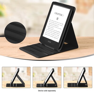 SaharaCase Indy Series Folio Case & ZeroDamage Protector for Kindle Paperwhite (2024) and Colorsoft, Black (TB00435-ZD-T69)