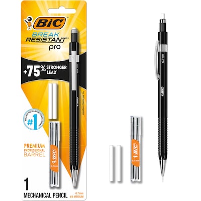 BIC Break Resistant Pro Mechanical Pencil, 0.7mm, Medium Point (MVR7P1-BLK)