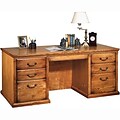 Martin Furniture Huntington Oak Office Collection in Wheat Finish; Executive Desk