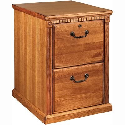 Martin Furniture Huntington Oak Office Collection in Wheat Finish; 2-Drawer Vertical File