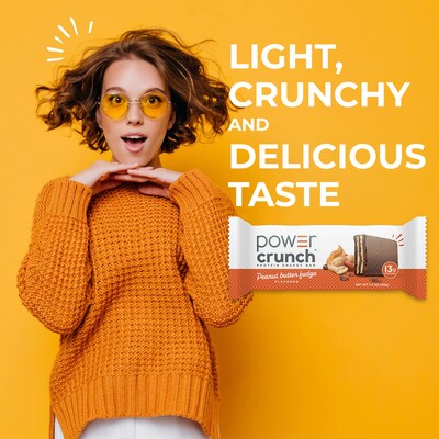 Power Crunch Peanut Butter Fudge Protein Bar, 16.9 oz., 12 Bars/Box (XUS44272)
