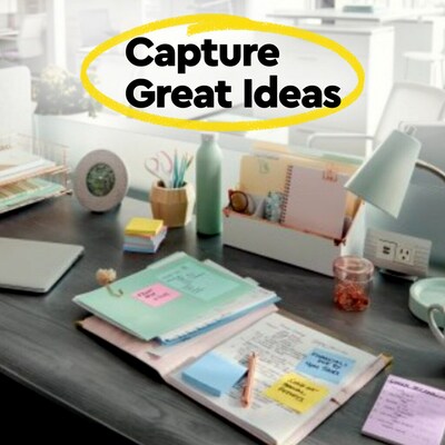 Post-it Recycled Notes, 3" x 3", Sweet Sprinkles Collection, 100 Sheet/Pad, 12 Pads/Pack (654-RP-A/654-A)