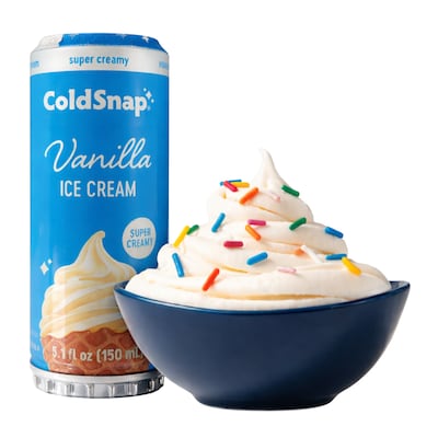 ColdSnap Premium Vanilla Ice Cream Mix, Single Serve Pods, 12 Pods/Pack, COLDSNAP MACHINE REQUIRED (600038)