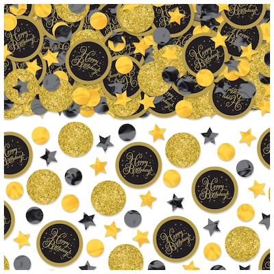 Party City Birthday Confetti, Black/Gold (AM361873-NS)