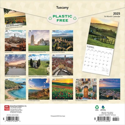 2025 BrownTrout Tuscany 12 x 12 Monthly Wall Calendar (9781975476298)