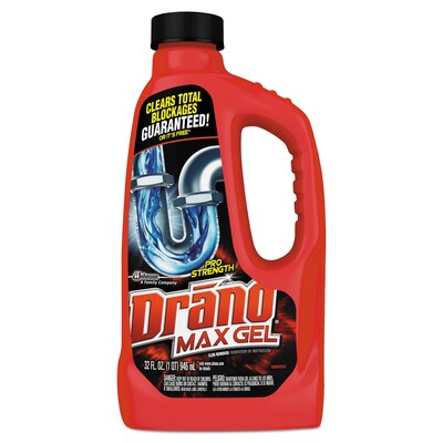 Drano Max Gel Clog Remover Degreaser, 32 oz., 12/Carton (694768)