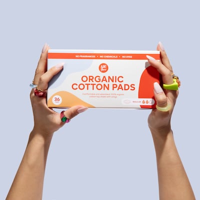 Aunt Flow Regular Cotton Maxi Pads with Wings, 36/Box (PADS-ORG-CMR-36)