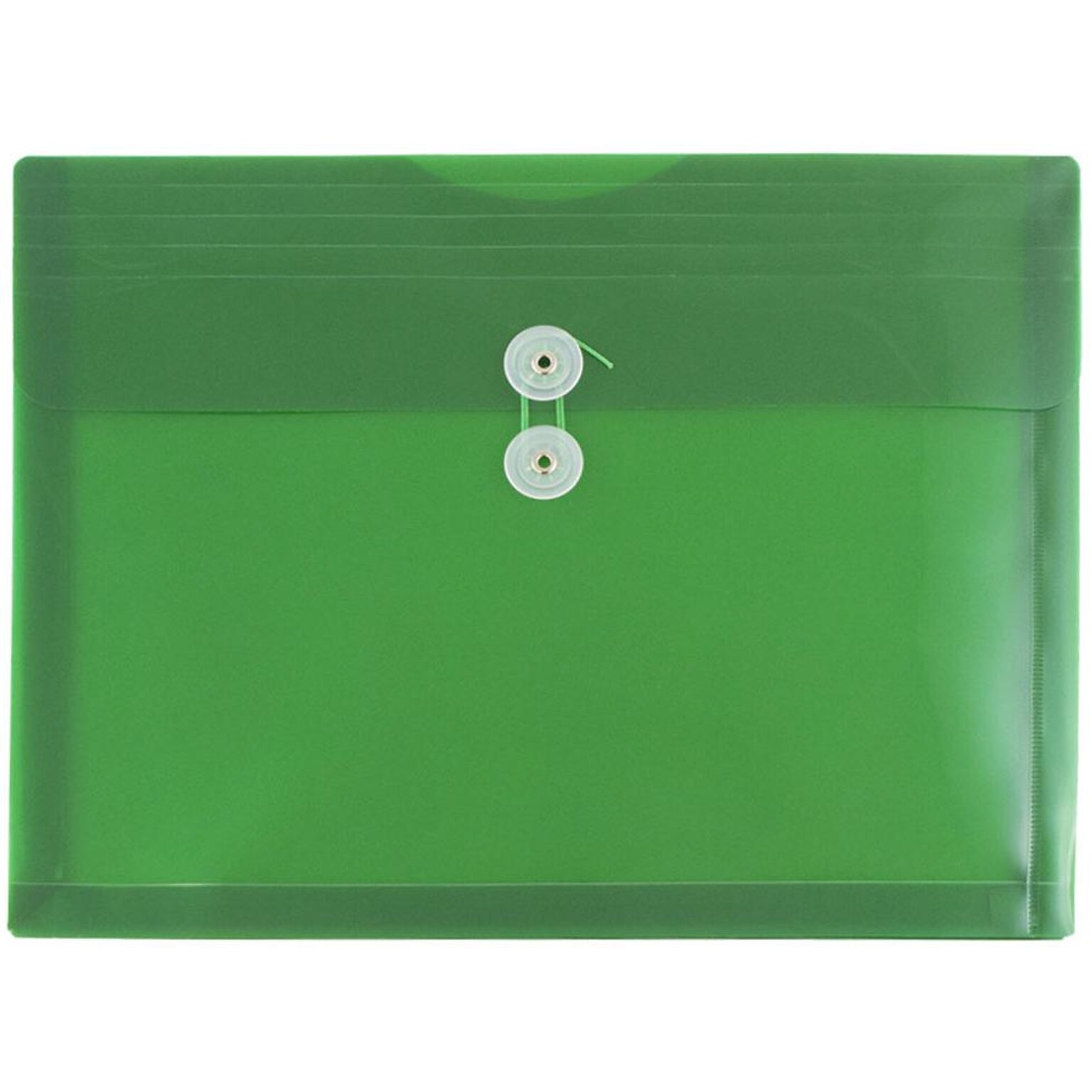 JAM Paper Premium Plastic Document File, Letter, Green, 3/Pack (218B1GRX3)