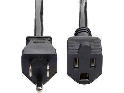 StarTech 10' NEMA 5-15P to NEMA 5-15R Power Cable, Male to Female, Black (231A-8A00-POWER-CORD)