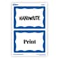 Avery Adhesive Laser/Inkjet Name Badge Labels, 2 1/3" x 3 3/8", White with Blue Border, 100 Labels Per Pack (5144)