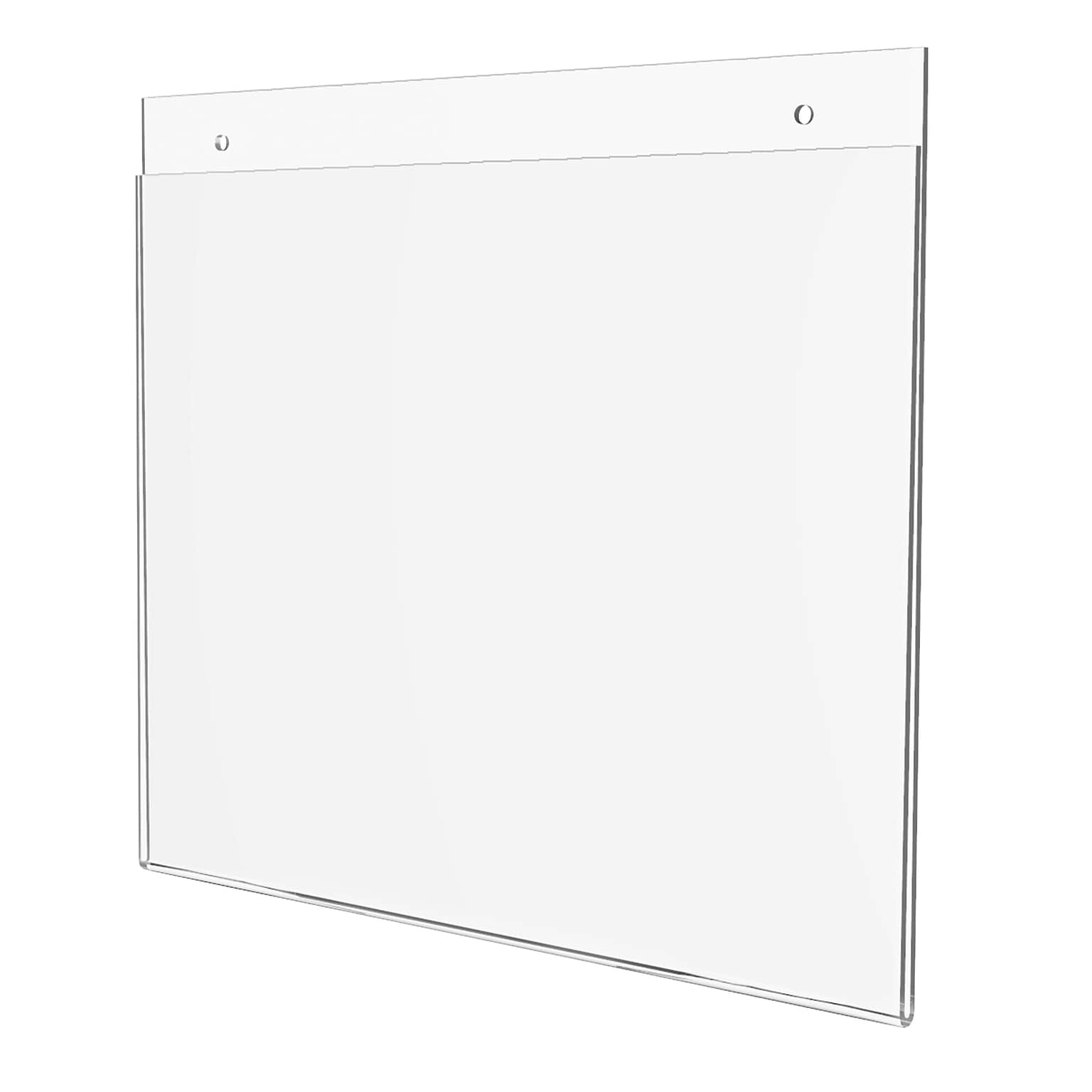 Deflect-O Classic Image Document Holder, 8.5 x 11, Horizontal, Wall Mounted, Clear Plastic (68301)