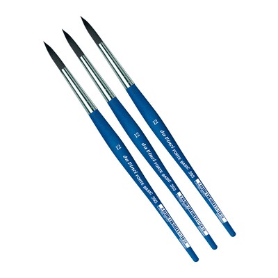 da Vinci FORTE BASIC Acrylic Synthetic Student Round Brush, 3 /Pack (DVXVA39312-3)