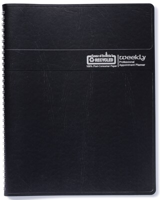 2026 House of Doolittle 8.5" x 11" Calendar Year Monthly Appointment Book, Faux Leather Cover, Black (27202-26)