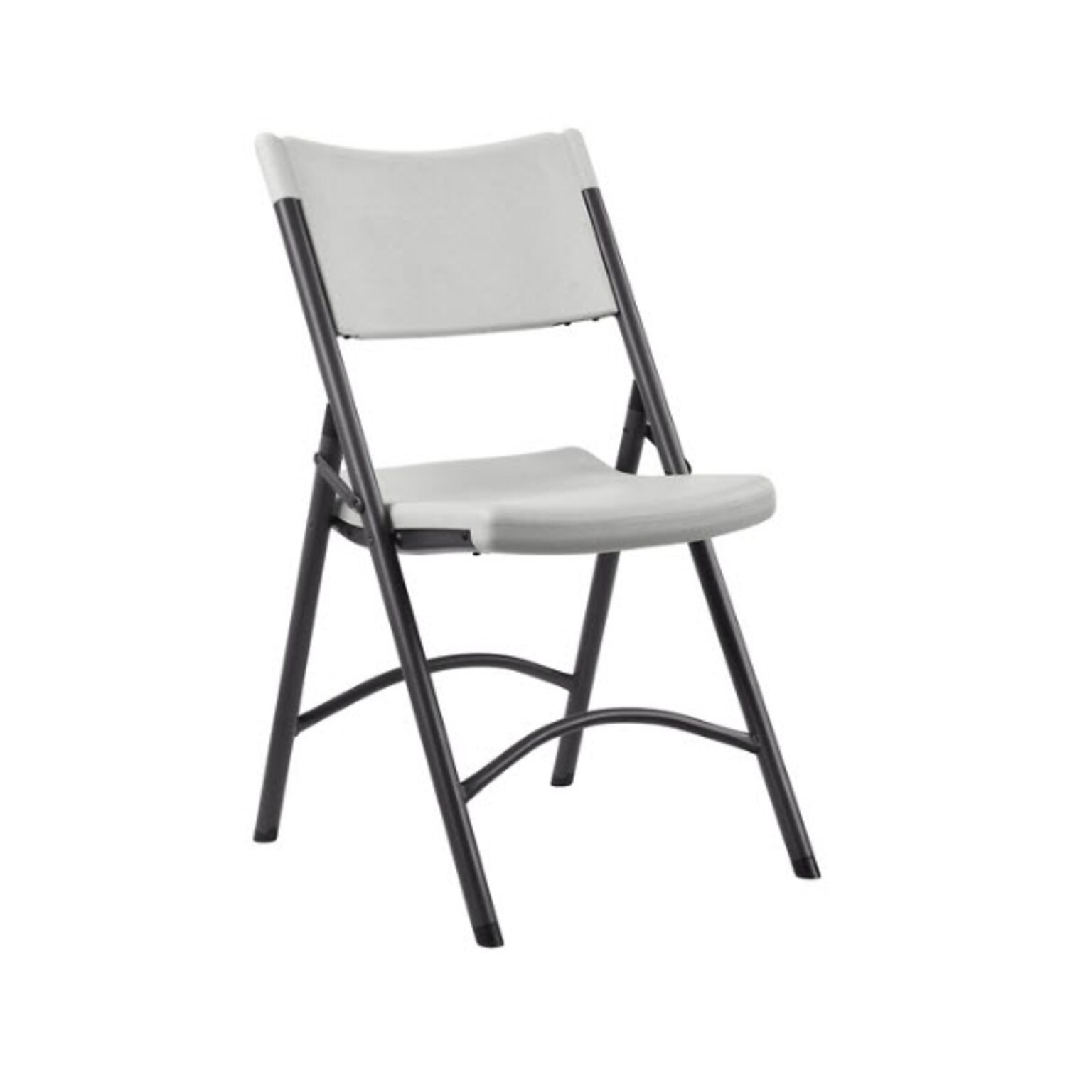 Lorell Heavy-duty Blow-Molded Folding Chairs, 18.5W x 21.9D x 33.1H, Light Gray, 4/Carton (LLR62515)
