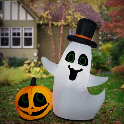 National Tree Company 4  Inflatable Ghost and Pumpkin (GE9-221982-1)