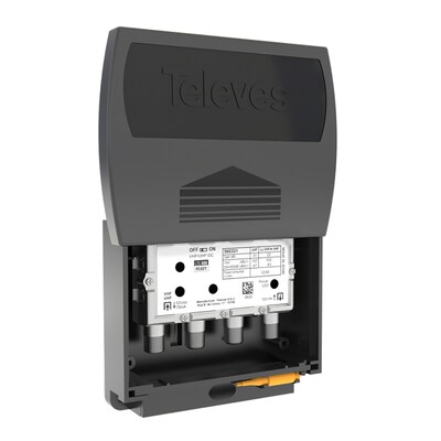 Televes 1-Input TForce Mast Amplifier with BOSS-Tech and “F” Power Supply Unit (560383)